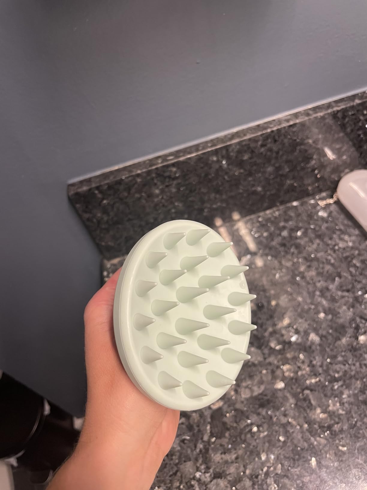Silicone Scalp Massager, Scalp Scrubber for Hair Growth with Soft Bristles, Scalp Exfoliator Brush Dandruff Removal Shampoo Brush for Wet Dry Scalp Care (Mint Green) customer photo 1