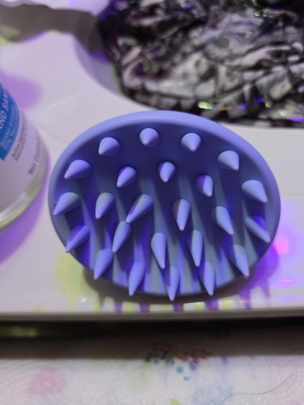 Silicone Scalp Massager, Scalp Scrubber for Hair Growth with Soft Bristles, Scalp Exfoliator Brush Dandruff Removal Shampoo Brush for Wet Dry Scalp Care (Mint Green) customer photo 2