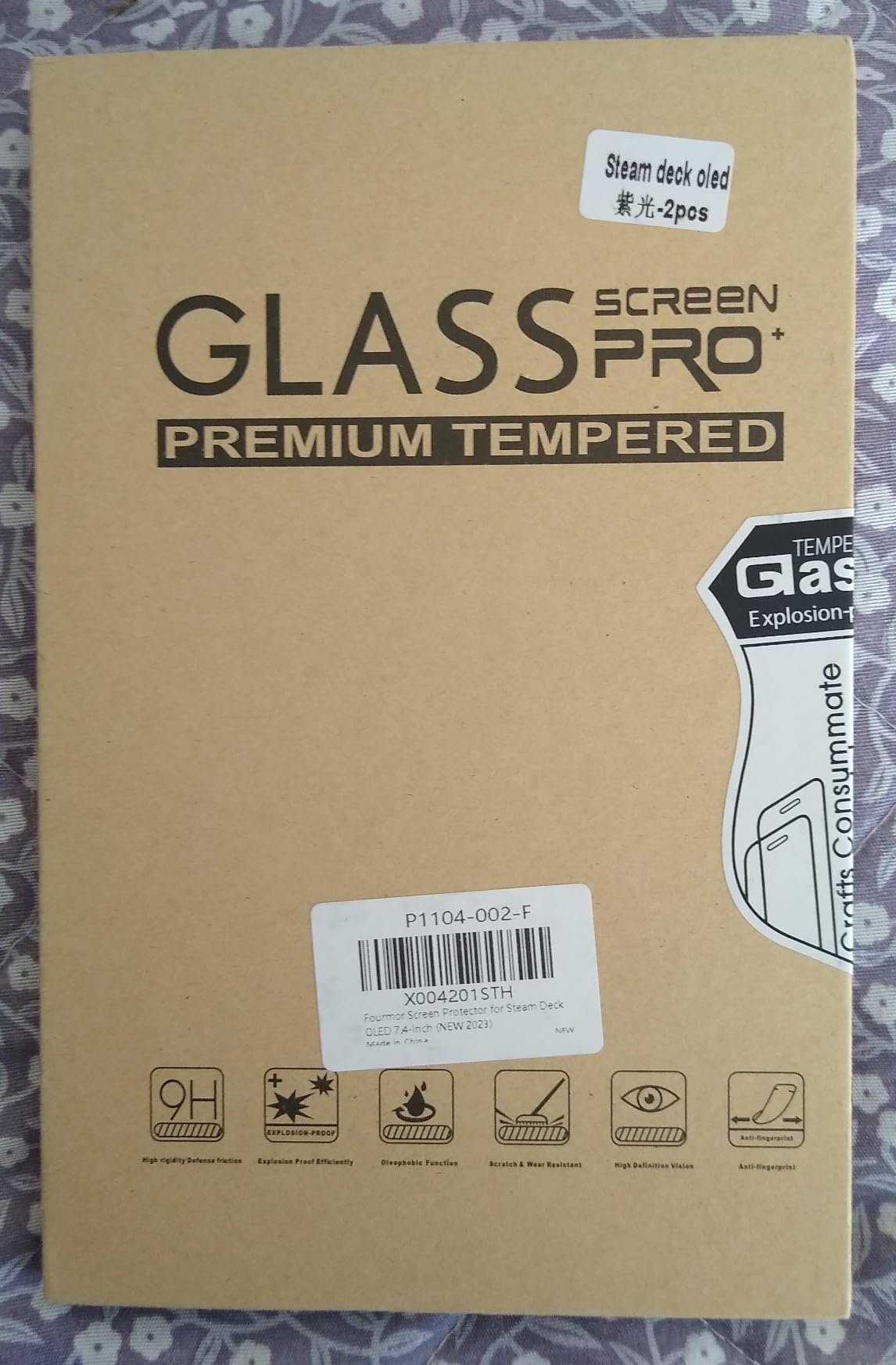 Screen Protector for Steam Deck OLED 7.4-Inch (NEW 2023) - 9H Tempered Glass Film, Anti-Scratch HD Clear, Cowhide box professional packaging,2-Pack customer photo 1