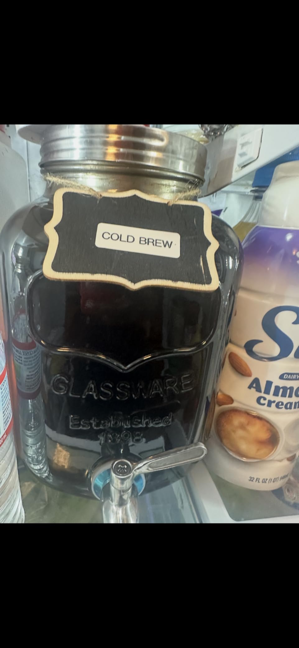 Zulay 1 Gallon/128oz Cold Brew Coffee Maker - Thick Glass Pitcher with Stainless Steel Filter, Lid & Spout - Large Mason Jar Container Dispenser - Iced Coffee & Sun Tea Brewer for Fridge - Silver customer photo 1