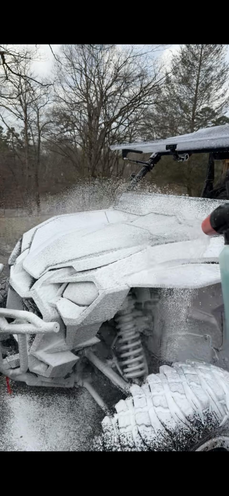 Sooprinse Foam Cannon Kit with Pressure Washer Short Gun, 1 L Snow Foam Lance with 1/4 Inch Quick Connector, Foam Blaster with Pressure Washer Gun,4000 PSI, Black customer photo 2