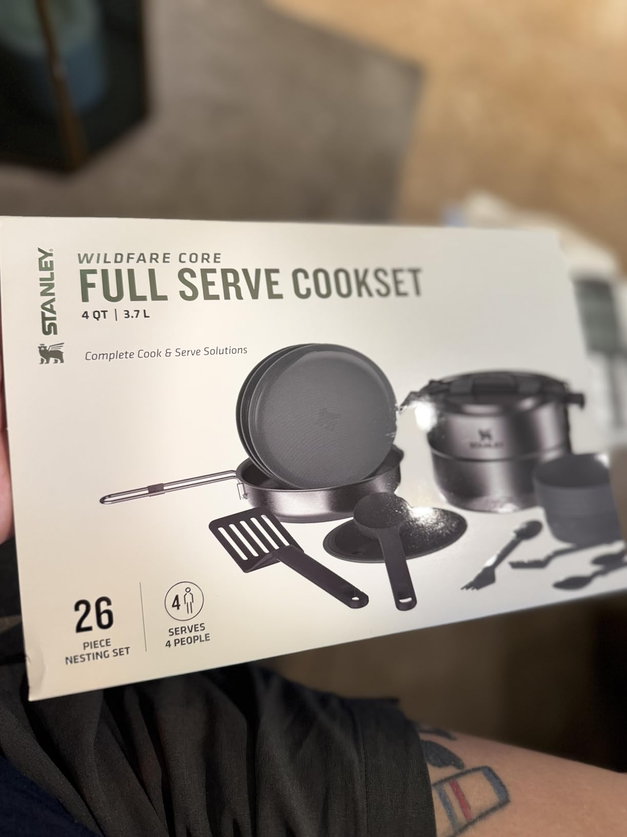 Stanley Wildfare Core 26-Piece Complete Camp Kitchen Cook Set | 4 qt Pot with Lid, 8in Fry Pan | 4 Table Settings, Plates, Bowls, Utensils | Camping Essentials customer photo 2