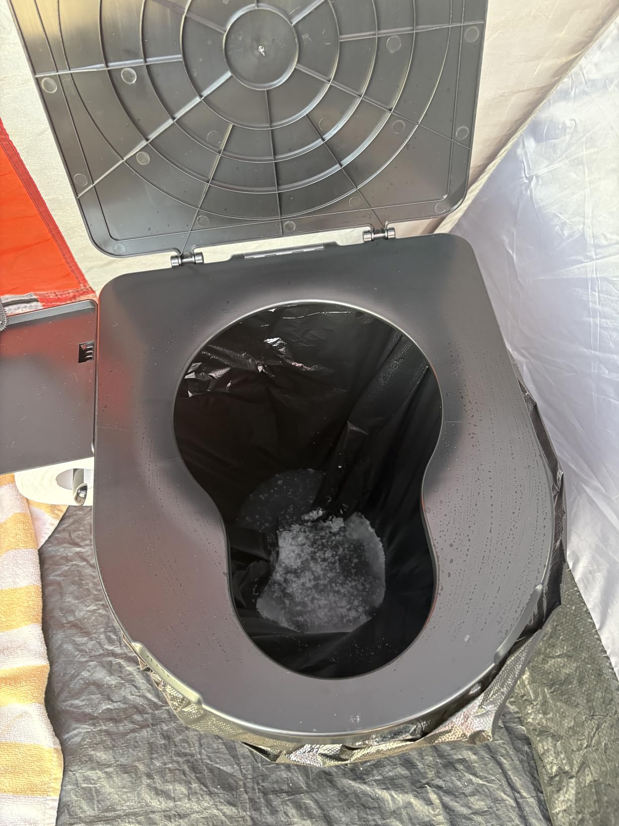Sckee Camping Toilet, Portable Toilet for Adults, Portable Travel Folding Toilet with Lid and Paper Holder, Compact Potty for Car, Camp Toilet Portable Toilet for Camping, Hiking, Truck, RV, Beach customer photo 1