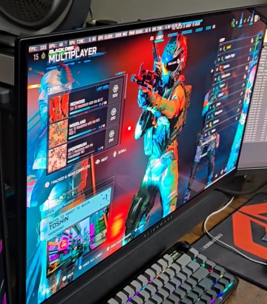 Alienware AW2725DF OLED Gaming Monitor - 26.7-inch Quantom-Dot WQHD (2560x1440) 360Hz 0.03Ms Display, AMD FreeSync Premium Pro, HDMI/DP/USB 3.2 Gen1 customer photo 2