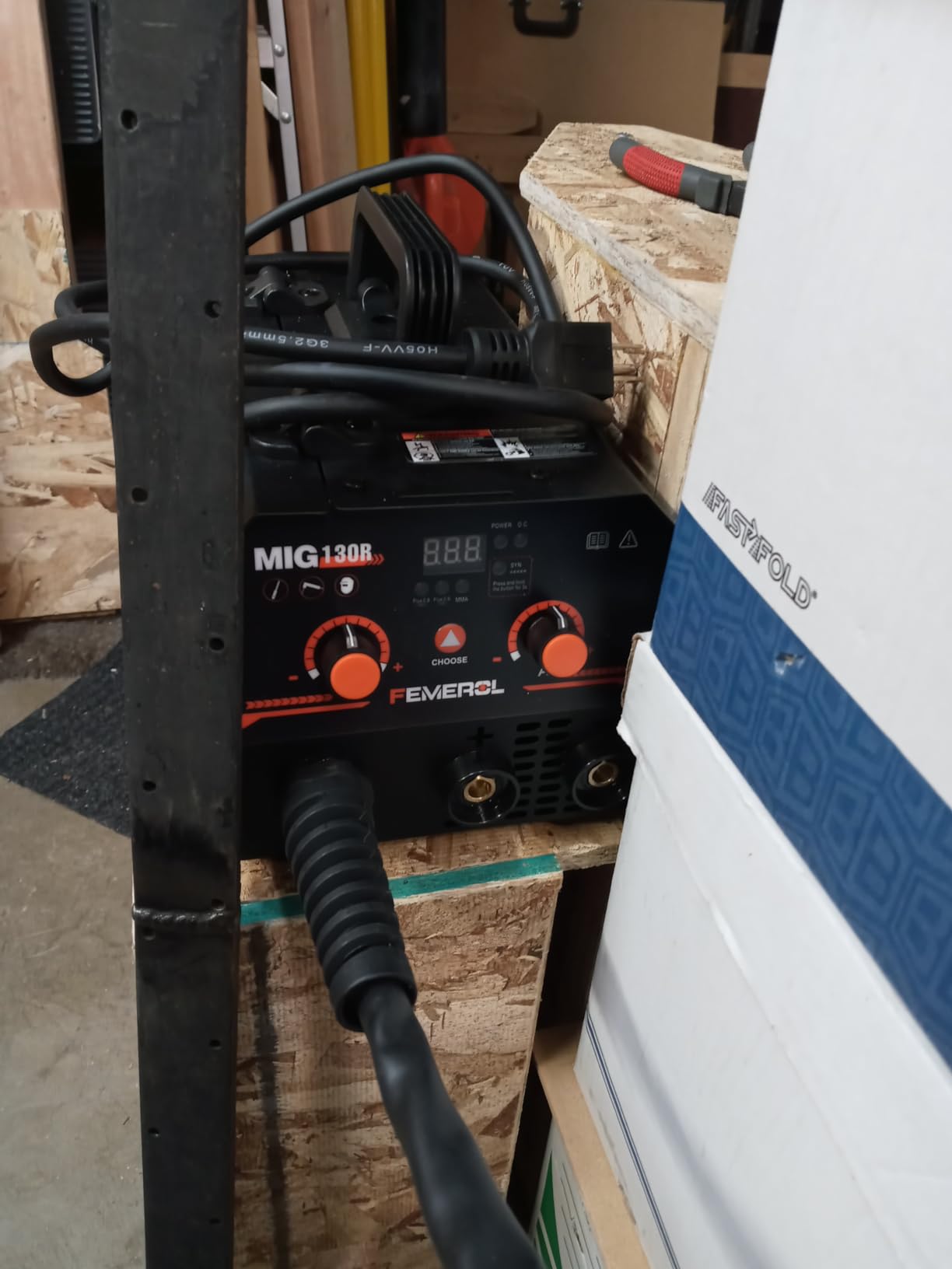 FEMEROL MIG Welder, 2 in 1 Flux core/Stick Welder, 130Amp 110V Gasless MIG Welding Machine with Synergy IGBT Inverter Welder Portable Wire Feed Welder customer photo 2