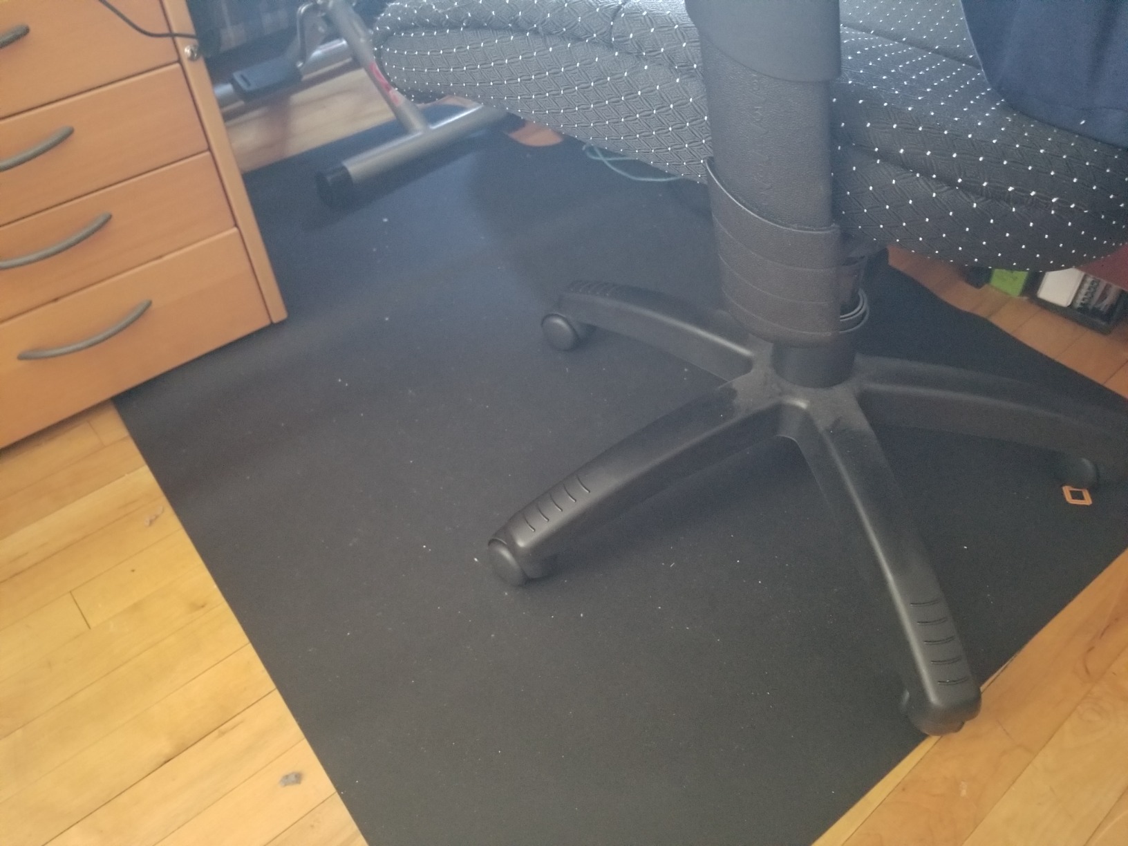 Office Chair Mat with Anti-Fatigue Cushioned Footrest - 2-in-1 Standing Desk Mat for Hardwood Floors - Dual-Zone Design for Standing Comfort and Smooth Chair Rolling (54 x 36) customer photo 1