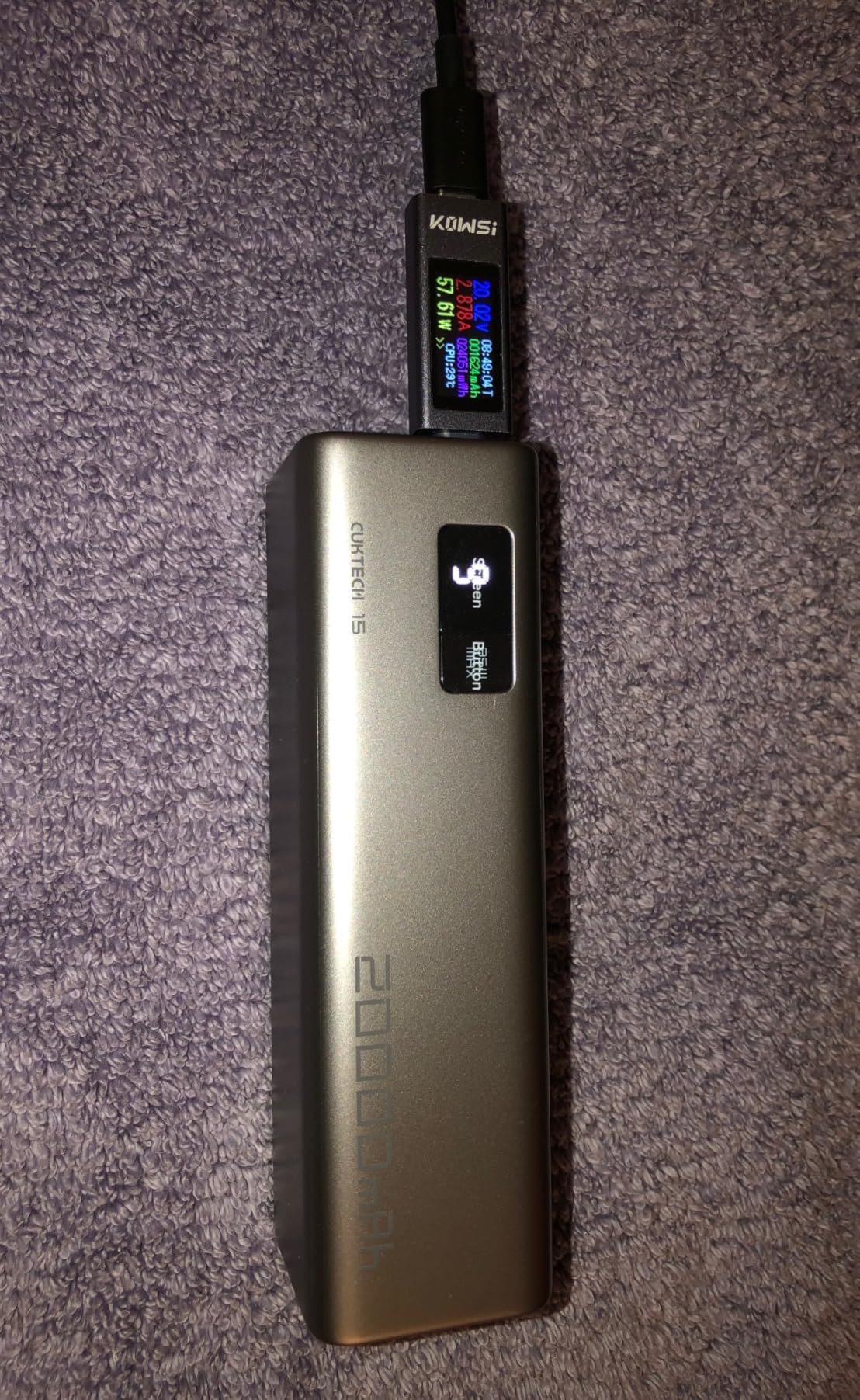 CUKTECH 15 SE Power Bank 20000mAh 65W Laptop Charger, 3-Port USB C Portable Charger, PD 3.0 Fast Charging External Battery Pack for iPhone 16/15/14 Series, Samsung, MacBook, Dell, Steam Deck, and More customer photo 1