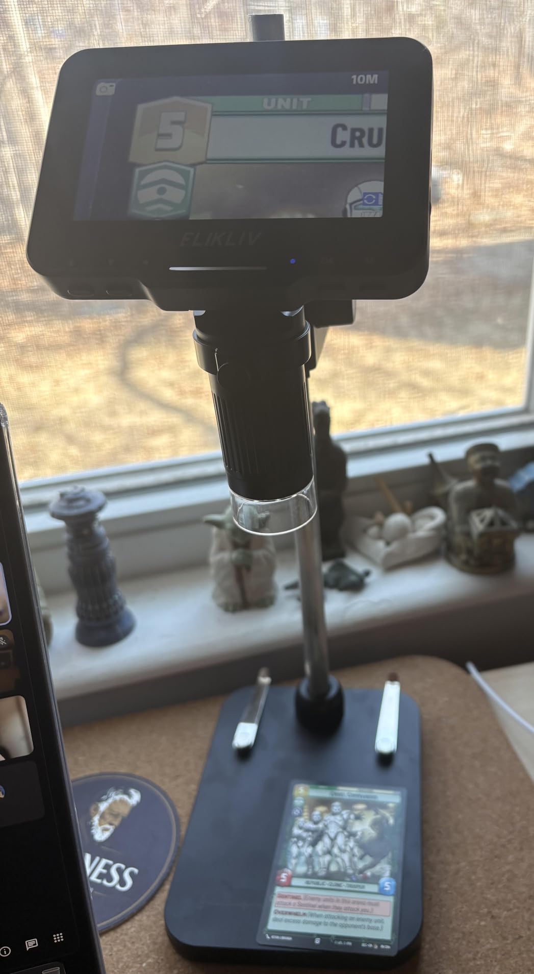 Elikliv Coin Microscope, 4.3'' LCD Digital Microscope 1000x, Coin Magnifier with 8 Adjustable LED Lights, PC View Compatible with Windows/Mac, EDM4B customer photo 2