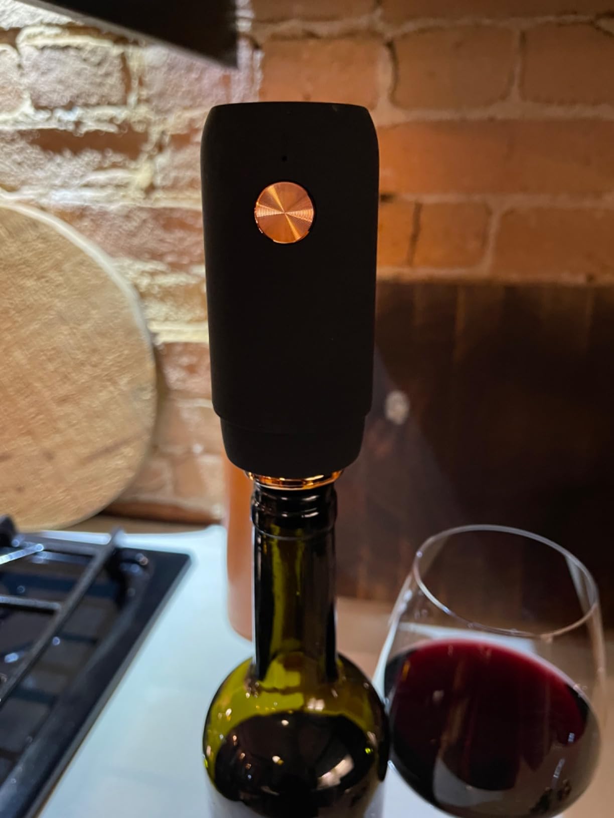 Electric Wine Preserver - Rechargeable Vacuum Saver With Airtight Seal - Automatic Air Remover Pump for 10 Days of Flavor & Freshness - Preservation System (Black & Rose Gold, Preserver Set) customer photo 2