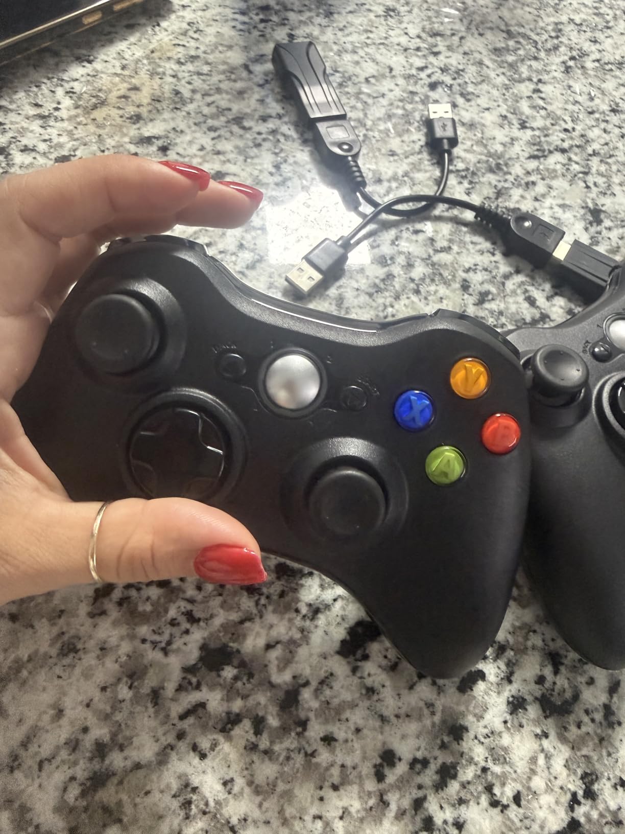 Gamrombo 2 Pack Replacement for Xbox 360 Controller, Wireless Controllers Gamepad Upgraded Joystick Compatible with 360 & Slim, Windows 11/10/8/7 PC Controller customer photo 2