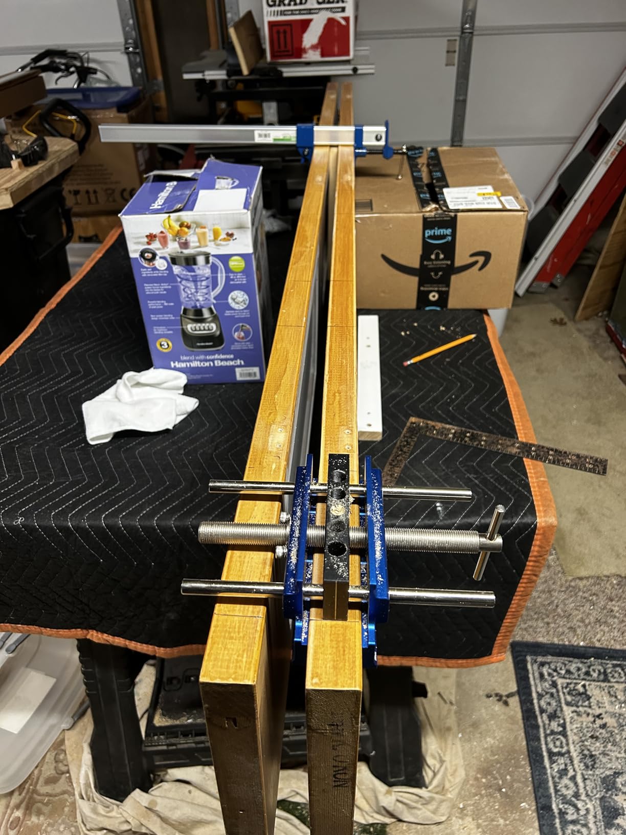 Eleon - Self Centering Dowel Jig with Elongated Jaws and Extra Wide Clamp - Precision Woodworking Made Effortless - Durable Aluminum Alloy Dowel Drill Guide customer photo 1