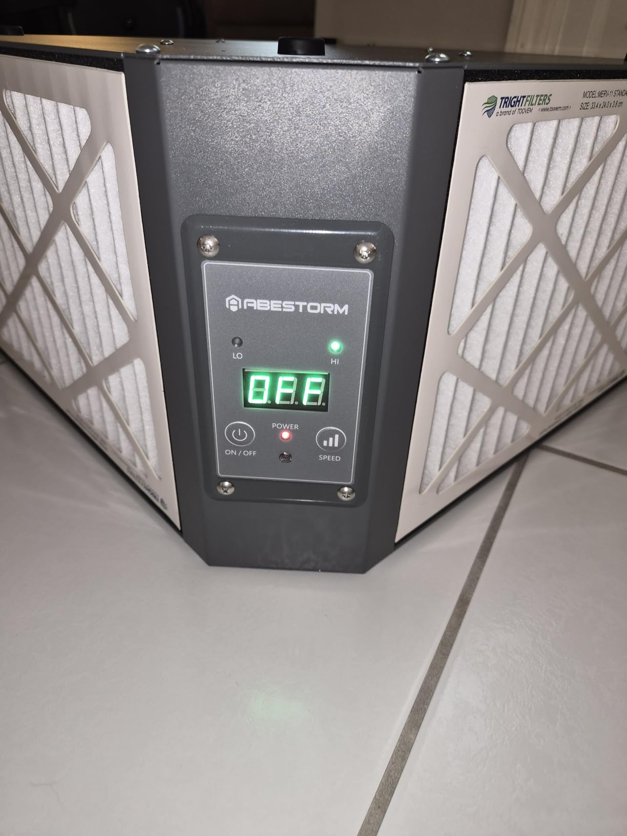Abestorm 360 Degree Intake Air Filtration System for Woodworking, Built-in Ionizer, 1350CFM Hanging Air Filter, Shop Dust Collector, Garage WorkShop, MERV-11 filter customer photo 1