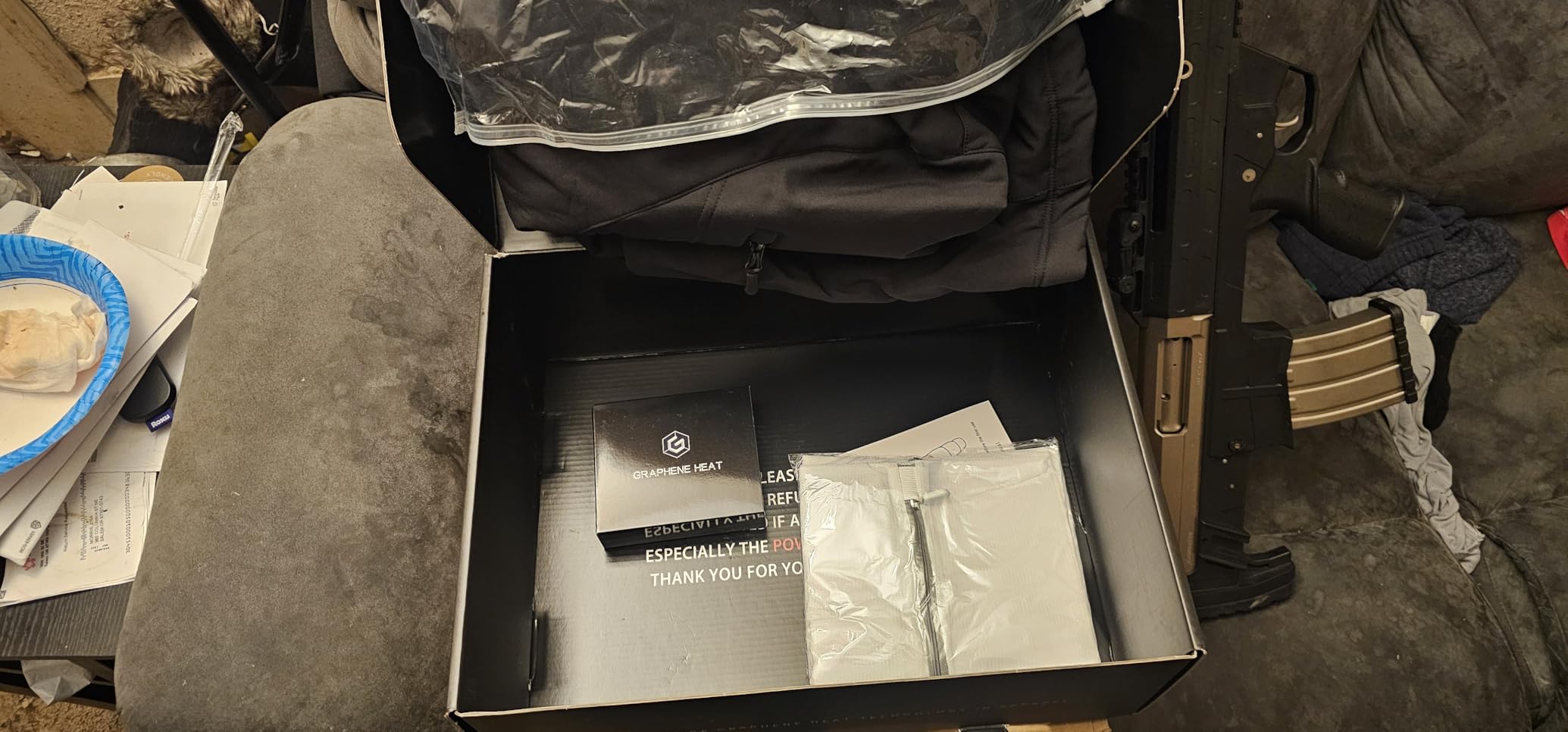 Wulcea Graphene Heated Soft Shell Jacket for Men 12V 18400mAh Large Capacity customer photo 2