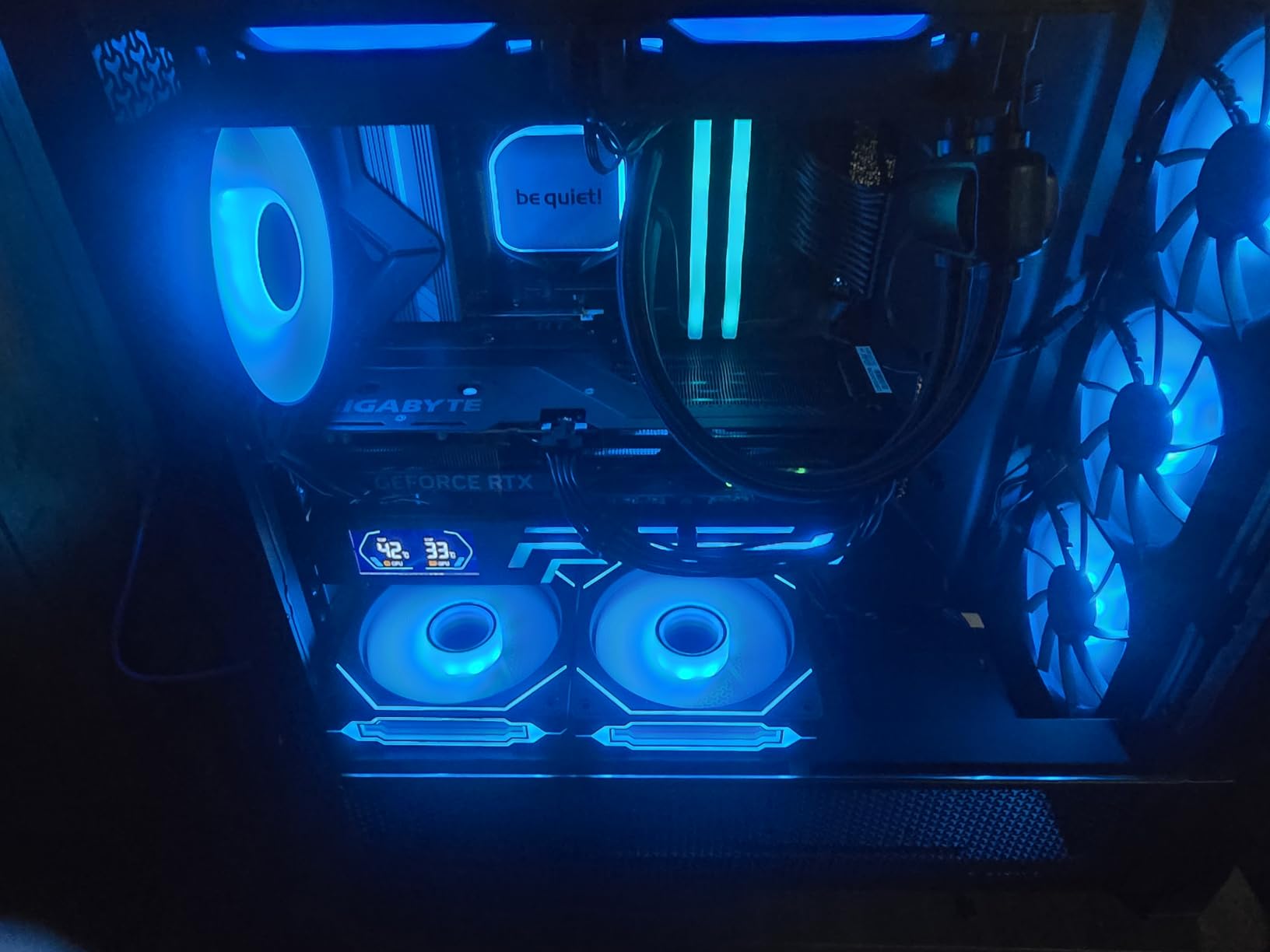 DARKROCK F120 3in1 120mm Infinite Mirror Design Case Fans with 24 LED Lights PWM Control & ARGB Effect, Hydraulic HDB Bearing for Low-Noise Operation - Suitable for Most PC Cooling Systems - Black customer photo 1