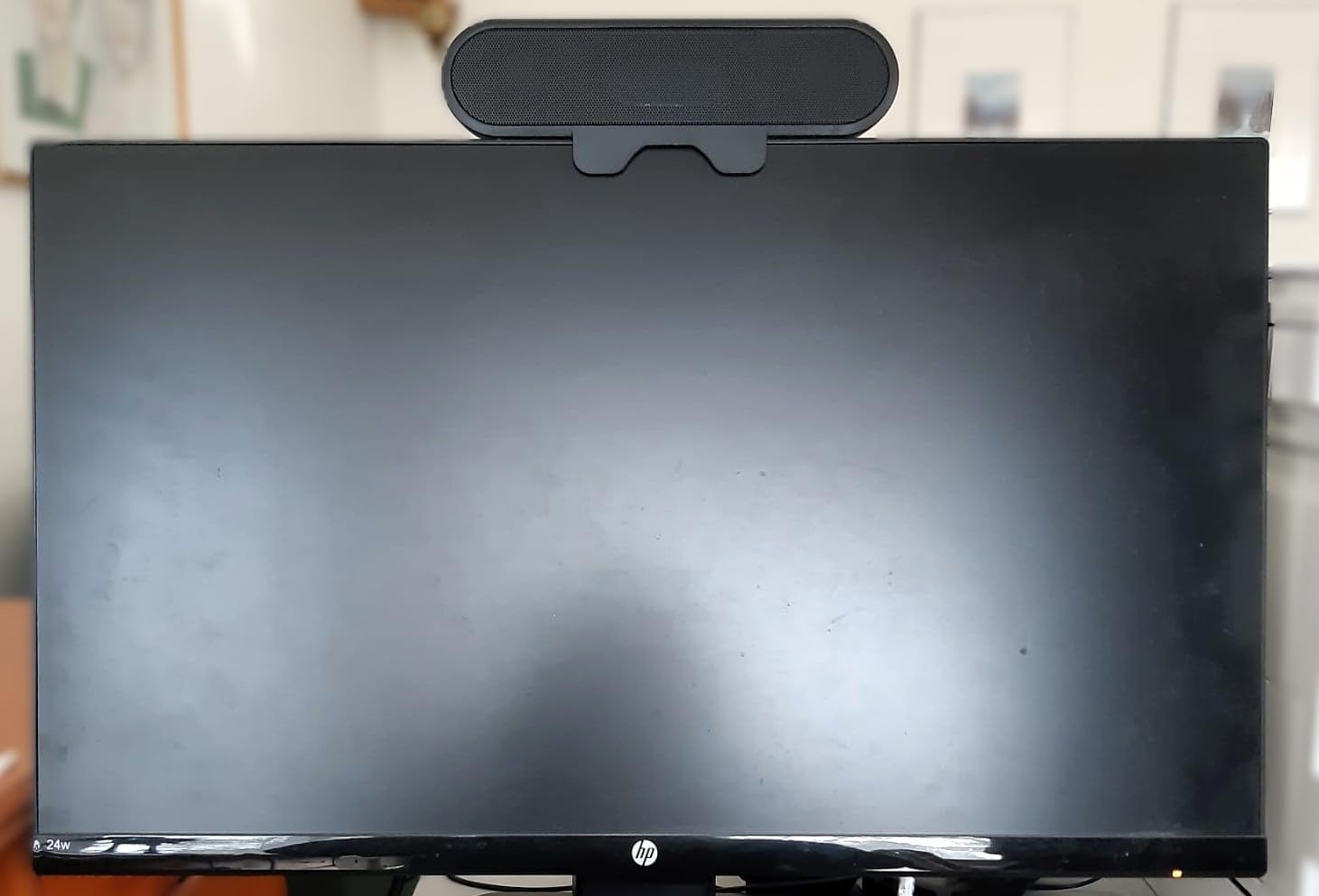 INGA Computer Speakers for Desktop PC, USB Monitor Speaker Bar with Clip-On, Wired Desk Speakers with HD Stereo Loud Sound, Laptop Speaker Mini Sound Bar, Easily Clamps to Monitor customer photo 1