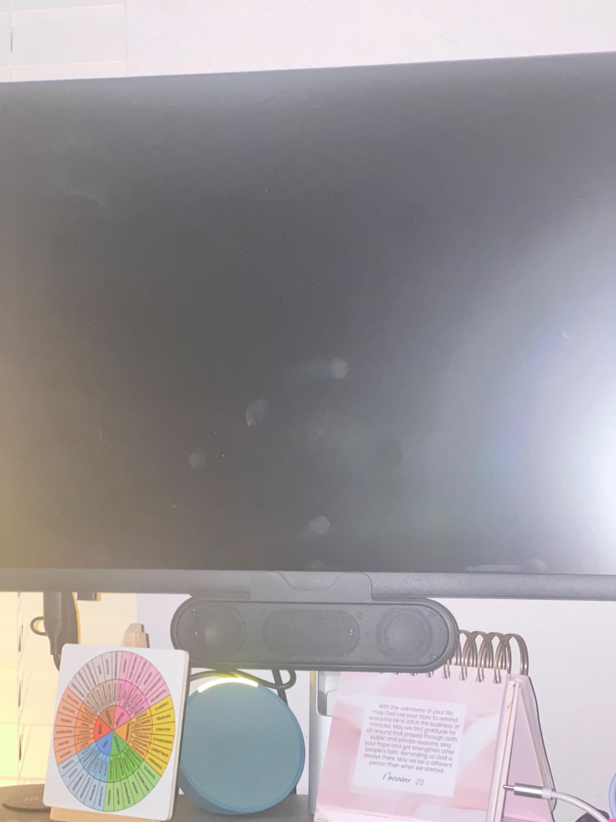 INGA Computer Speakers for Desktop PC, USB Monitor Speaker Bar with Clip-On, Wired Desk Speakers with HD Stereo Loud Sound, Laptop Speaker Mini Sound Bar, Easily Clamps to Monitor customer photo 2