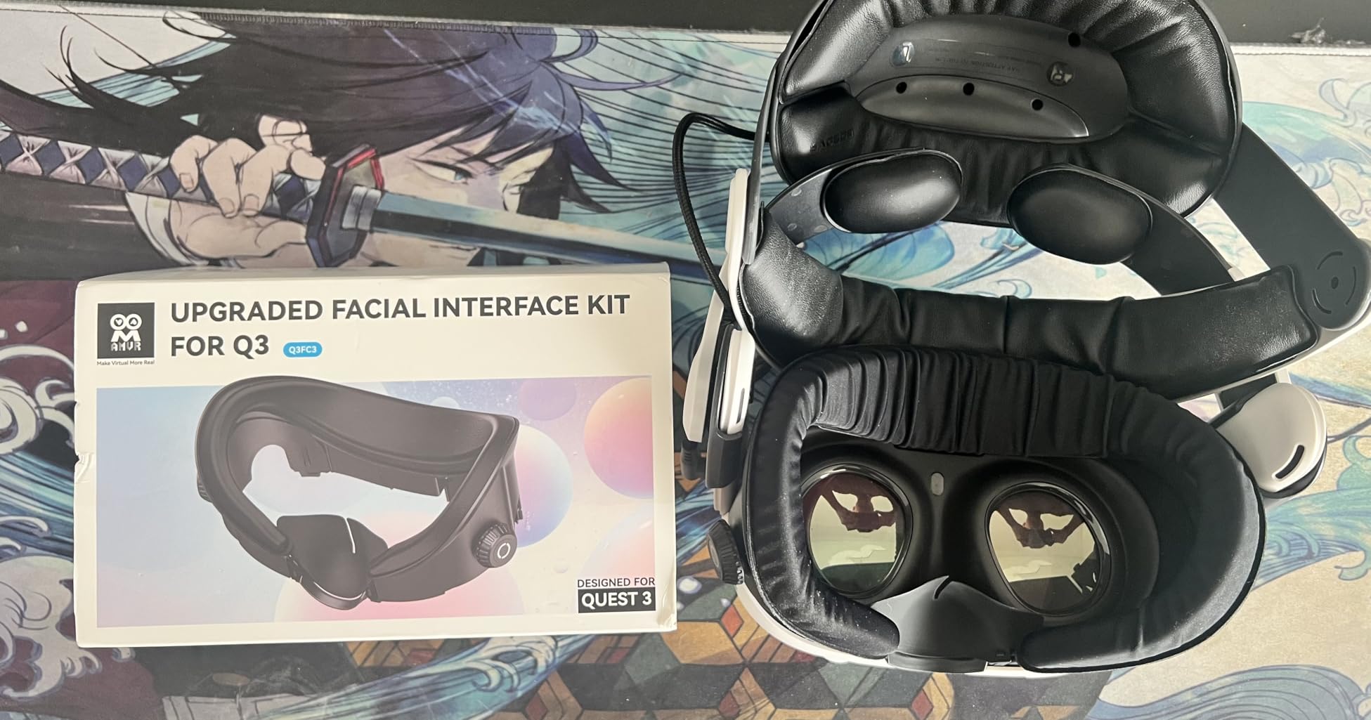FC3 Upgraded Face Cover Pad Facial Interface Compatible with Meta/Oculus Quest 3 Accessories, with Knob Adjustable, NOT Compatible with Meta Quest 3S customer photo 2