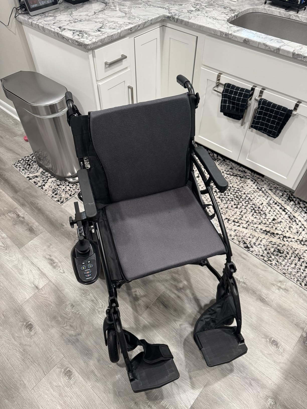 SLF30 Electric Wheelchairs for Adults, Foldable Durable Motorized Wheelchair with 19 Inch Seat and Supports Up to 300 lbs Airline Approved customer photo 2