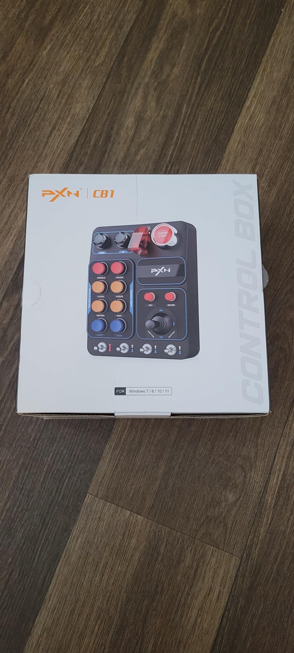 PXN Farm Simulation Controller - CB1 Sim Racing Button Box for Sim Wheel and Racing Wheel, with Adjustable Clamp and Spinner Knob, APP, for American Truck and Farm Simulation Gaming for PC Only customer photo 1