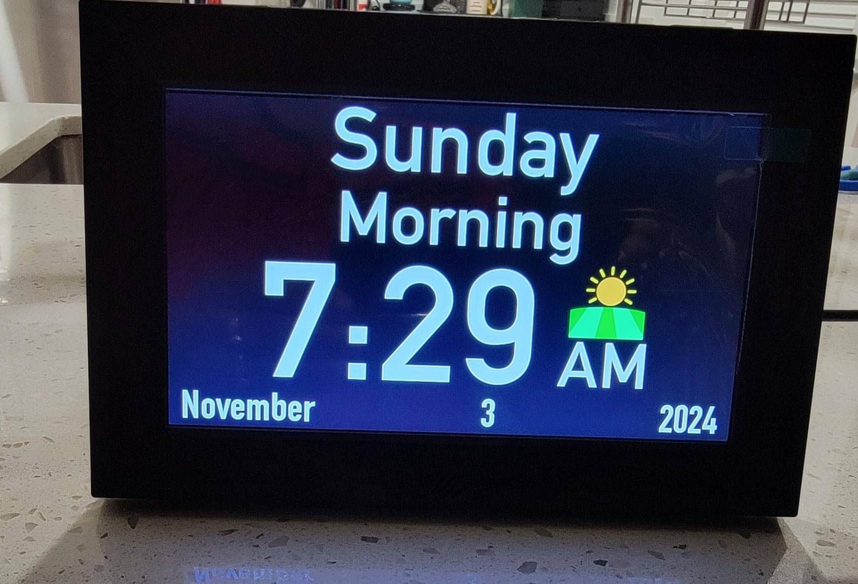 GOLOZA 7'' Digital Dementia Clock, Talking Clock with 10 Volumes, 6 Display with 10 Color Modes, Auto Dimmable, Alarms & Birthday & Holiday Reminders, 3 Pill Reminders Clocks for Seniors customer photo 1