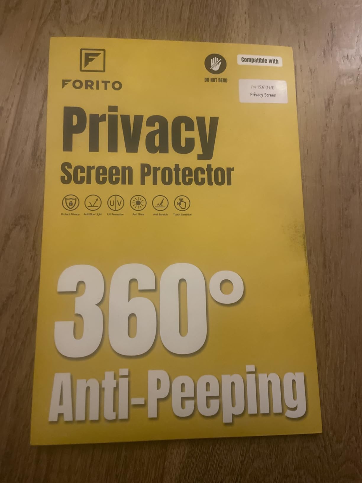 F FORITO 16 Inch 16:10 360° Laptop Privacy Screen Protector, Anti Peeping and Anti Glare Laptop Privacy Shield, Reduce Eye Strain & Eye Protection customer photo 1