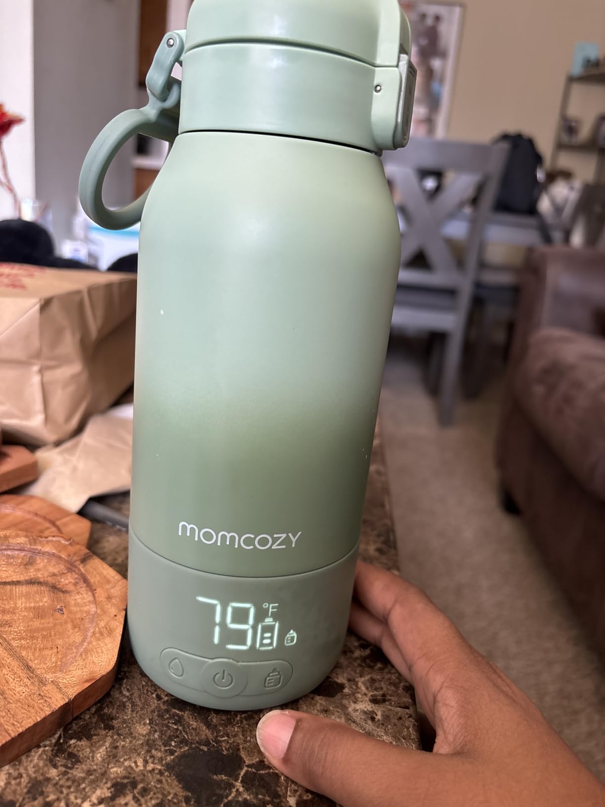 Momcozy Portable Bottle Warmer for Travel - Dual Heating Modes for Breast Milk & Water, Portable Milk Warmer with Fast Heating & Long Battery Life, 17 Ounces Large Capacity customer photo 2