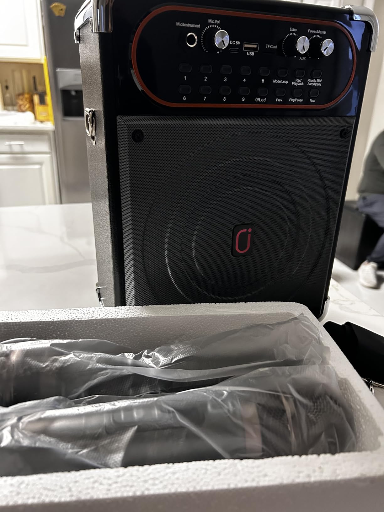 Karaoke Machine, Portable Bluetooth 5.3 Speaker with 2 Wireless Microphones for Adults, PA System with Echo Adjustment, Support TWS/TF Card/USB/AUX/TVs Connected, Monitor, Speaker Subwoofer Parts customer photo 1