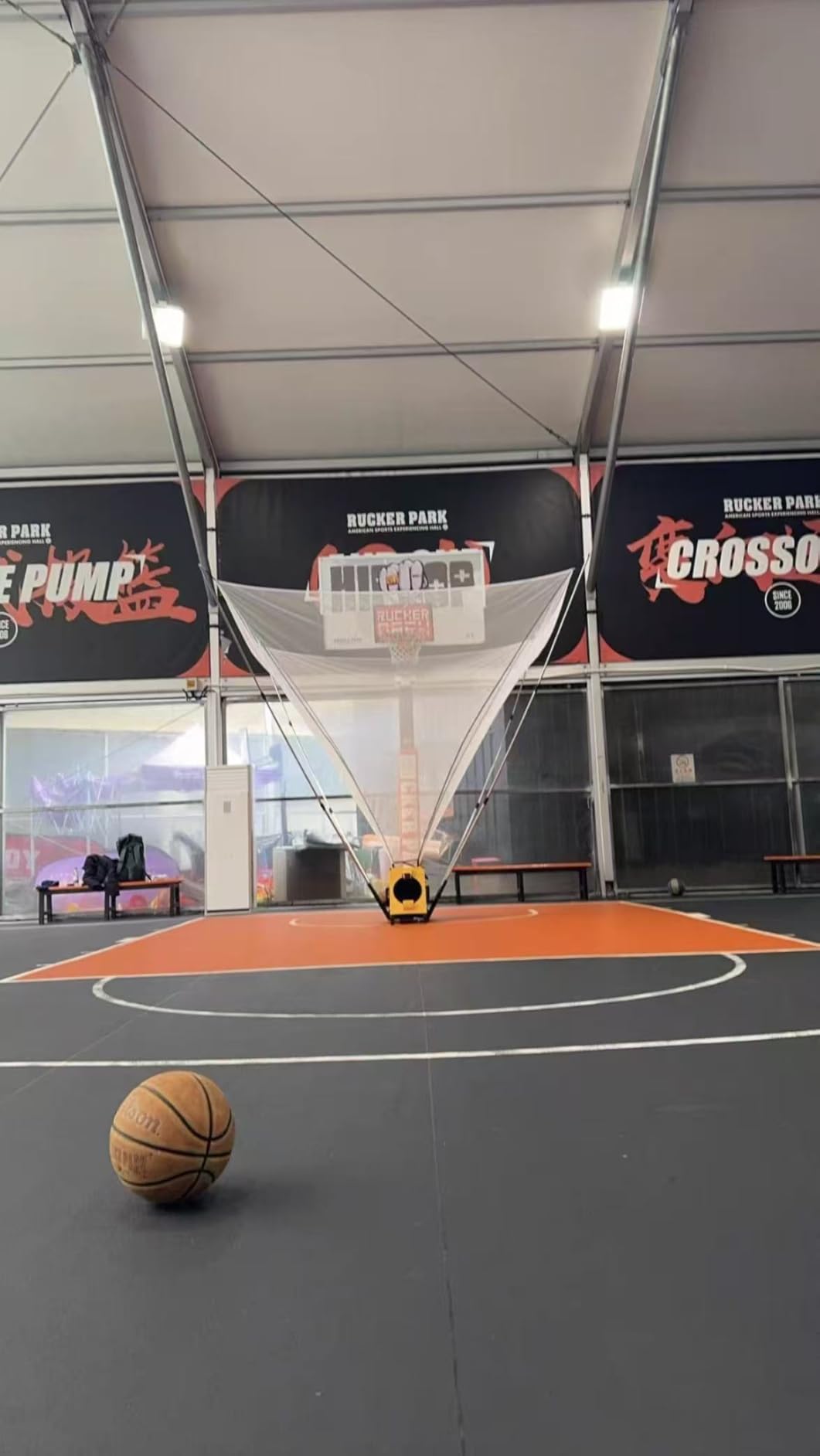 Efficraft Automatic Basketball Shooting Machine, Dual - Power Rechargeable/Plug - in Shooting Trainer, 2-in-1 Electric Basketball Rebounder Machine customer photo 2