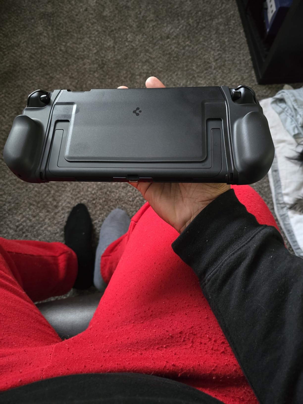 Spigen for Nintendo Switch 2 Case, Dual Grip Designed for Switch 2 (2025) Dockable Cover Compatible with Kickstand - Black customer photo 2