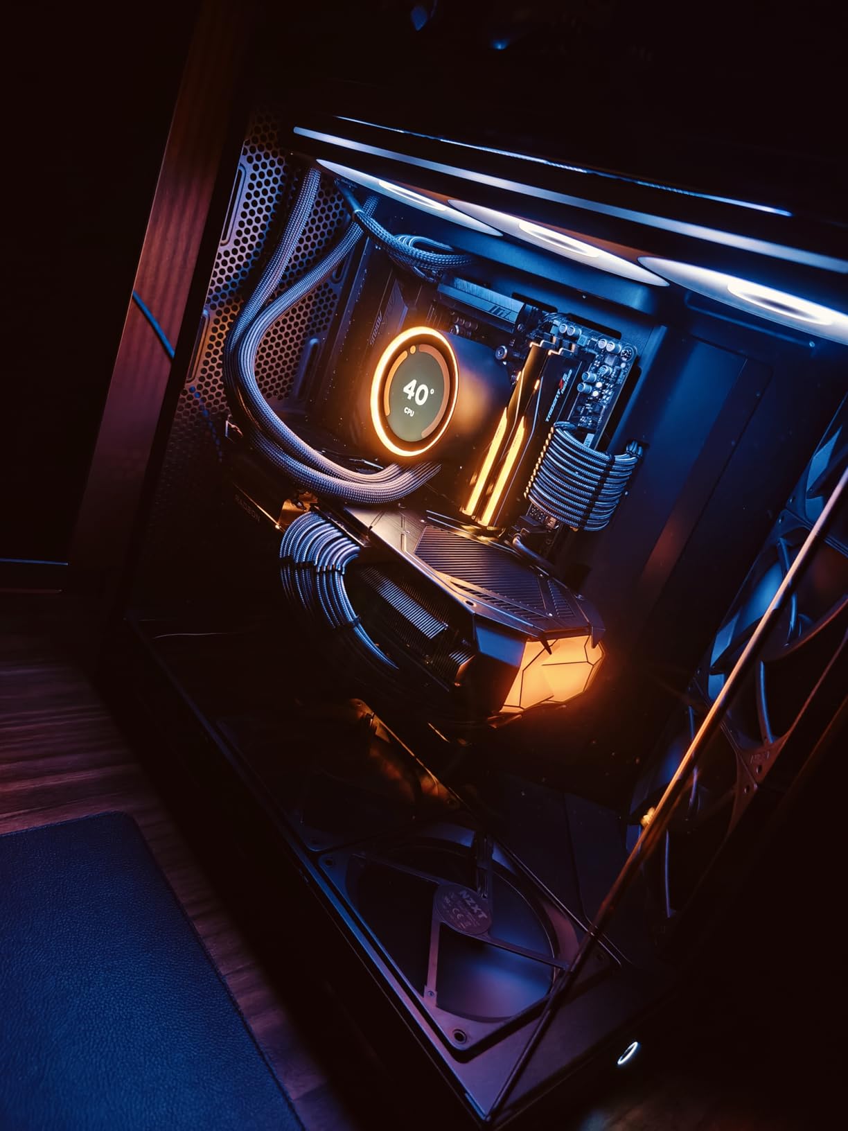 CableMod C-Series Pro ModMesh Sleeved 12V-2x6 12VHPWR Dual StealthSense Cable Kit for Corsair Type 4 RM Black Label/RMi/RMX (Black + Blue) customer photo 2