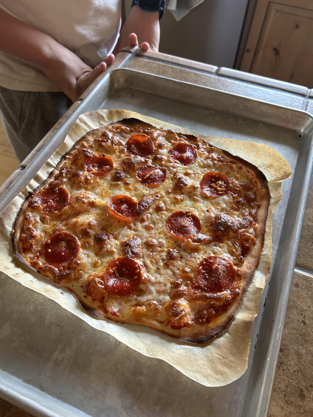 Ninja Artisan Electric Outdoor Pizza Oven with Stone, 12-inch Pizza in 3-minutes, 700F Max Temp, 5-in-1 Functionality, Gray, MO201 customer photo 1