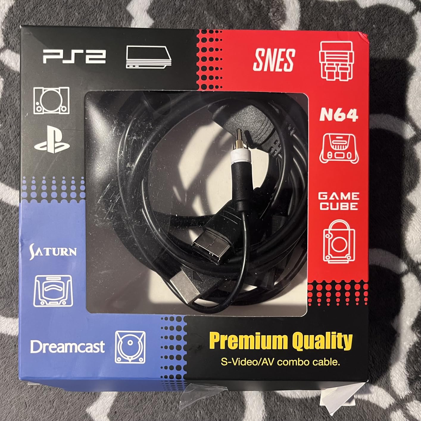 B.Brown Premium S-Video AV Combo Cable, 6 ft, for SNES/N64/GameCube. PS1-2, Saturn/Dreamcast, Enhanced Video for Retro Gaming customer photo 1