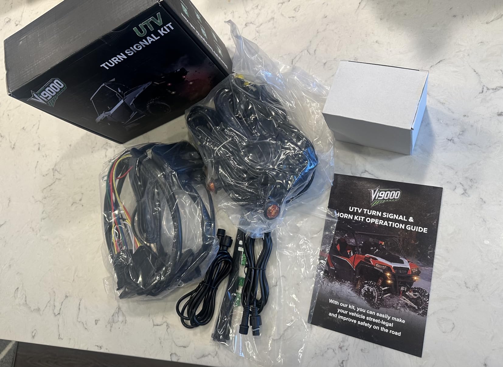 UTV Turn Signal Kit, Pre-Wired, Plug and Play Universal Street Legal UTV Blinker Kits with Rocker Switch, Hazard Light, 110dB Horn, Compatible with Polaris, Can-Am - 8Pods Amber Red Lights customer photo 2