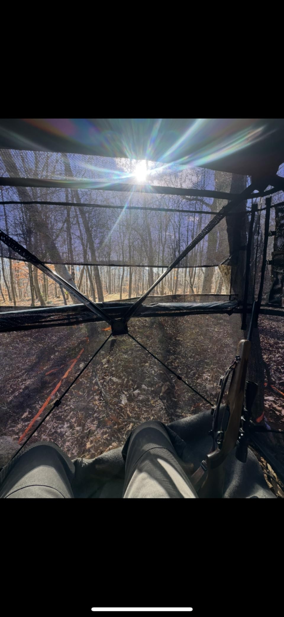 HUNTSEN Hunting Blind 270 Degree See Through Ground Blind - 2-3 and 3-4 Person Pop Up Deer Blind for Hunting with Carrying Bag - 300D Reinforced Portable Durable Blind for Turkey and Deer customer photo 1