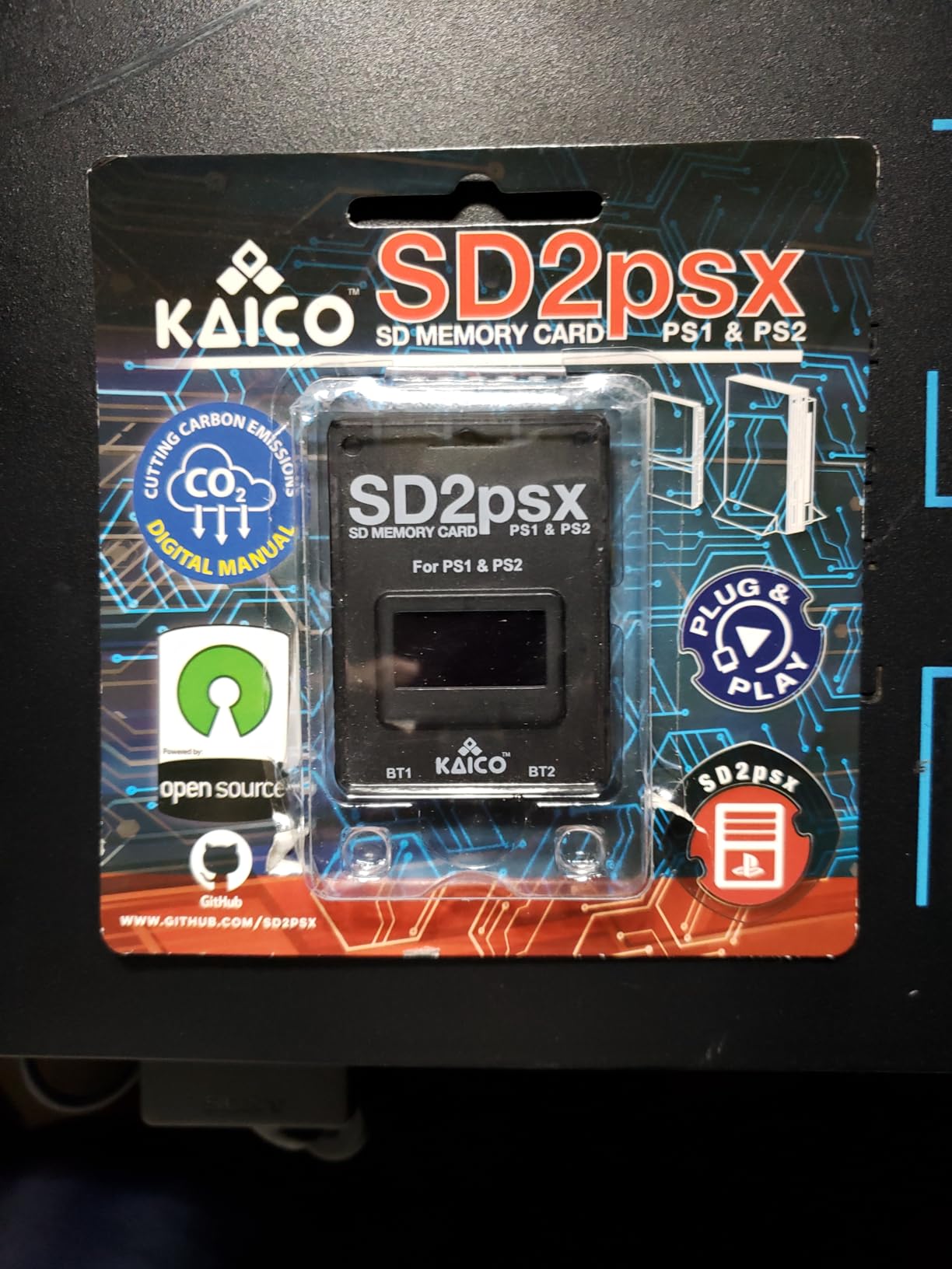 Kaico PSX Mem Card Gen 2 Memory Card Compatble with PlayStation 1 & 2- Firmware Upgradeable - Unlimited Storage - Includes an 8GB MicroSD Card - High Speed Game Memory Card for PS2/PS1/PS One Console customer photo 1