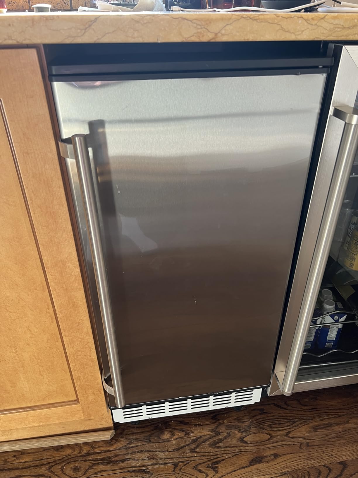 Commercial Under Counter Ice Maker Machine, 100Lbs/Day with 24lbs Storage, Built-in Freestanding Ice Maker, Auto-Cleaning, 24H Timer, for Commercial & Home Use. (Stainless) customer photo 1