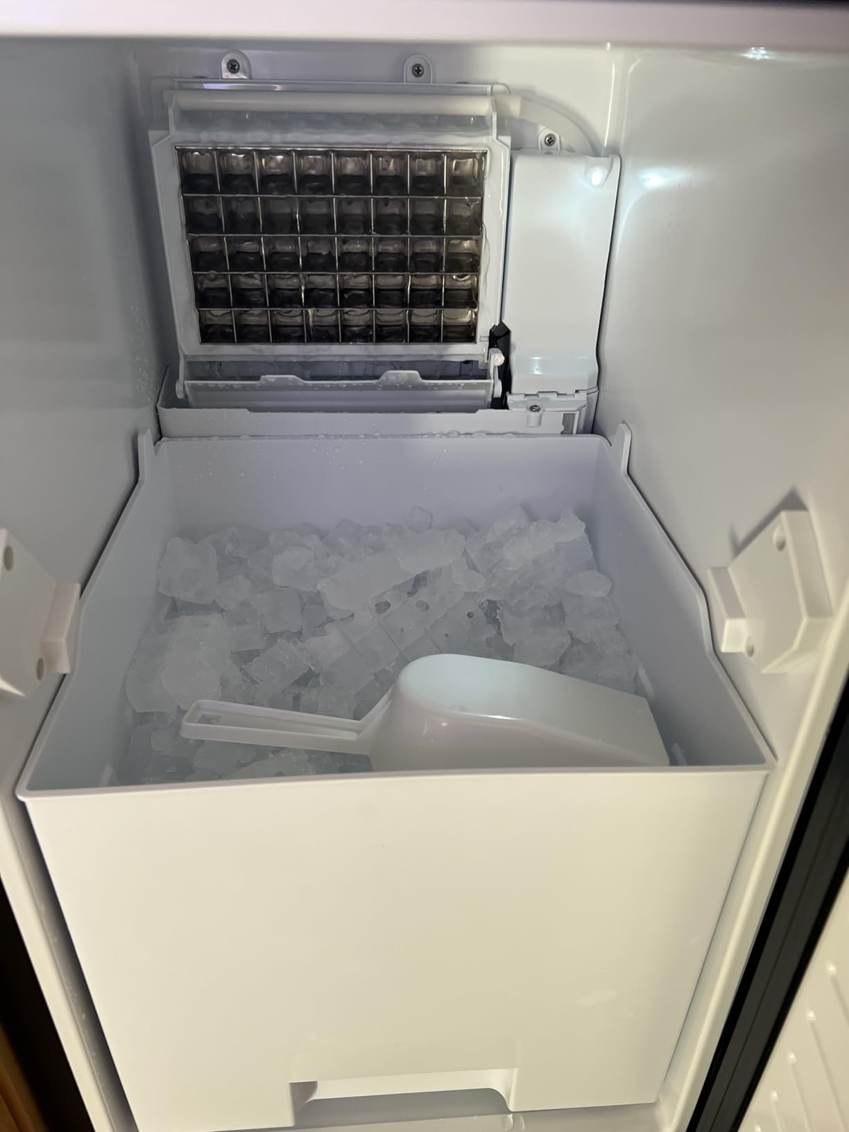 Commercial Under Counter Ice Maker Machine, 100Lbs/Day with 24lbs Storage, Built-in Freestanding Ice Maker, Auto-Cleaning, 24H Timer, for Commercial & Home Use. (Stainless) customer photo 2