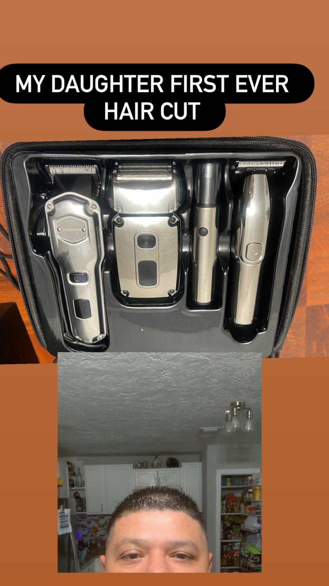 Jack & Rose Hair Clippers for Men Set Professional, Cordless Men Hair Trimmer, Electric Shavers, Barber kit, 4 in 1, LED Display, for Nose, Body, Bald Head customer photo 2