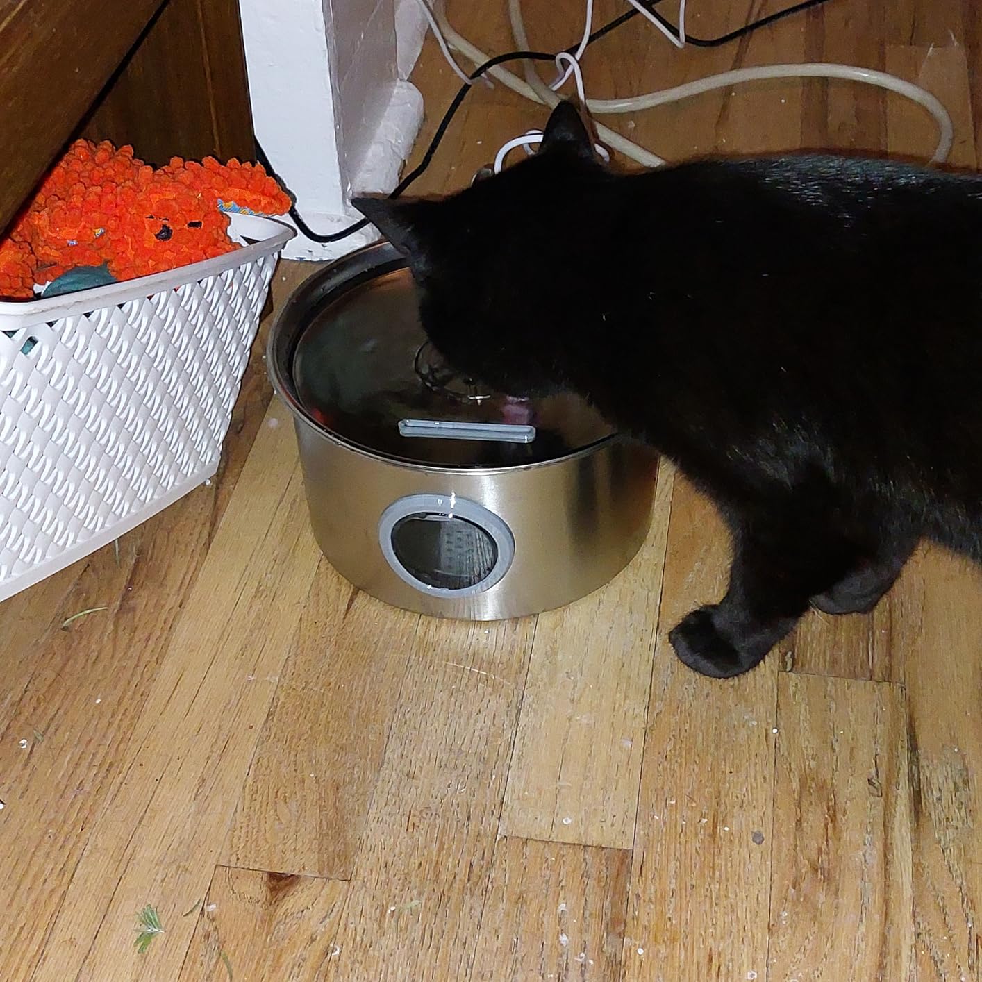 Cat Water Fountain Stainless Steel: Cat Fountain for Drinking - 88oz/2.6L Pet Water Fountain for Cats Indoor - Quiet Cats Water Bowl Dispenser - Pets Feeding & Watering Supplies - for Small Animals customer photo 1