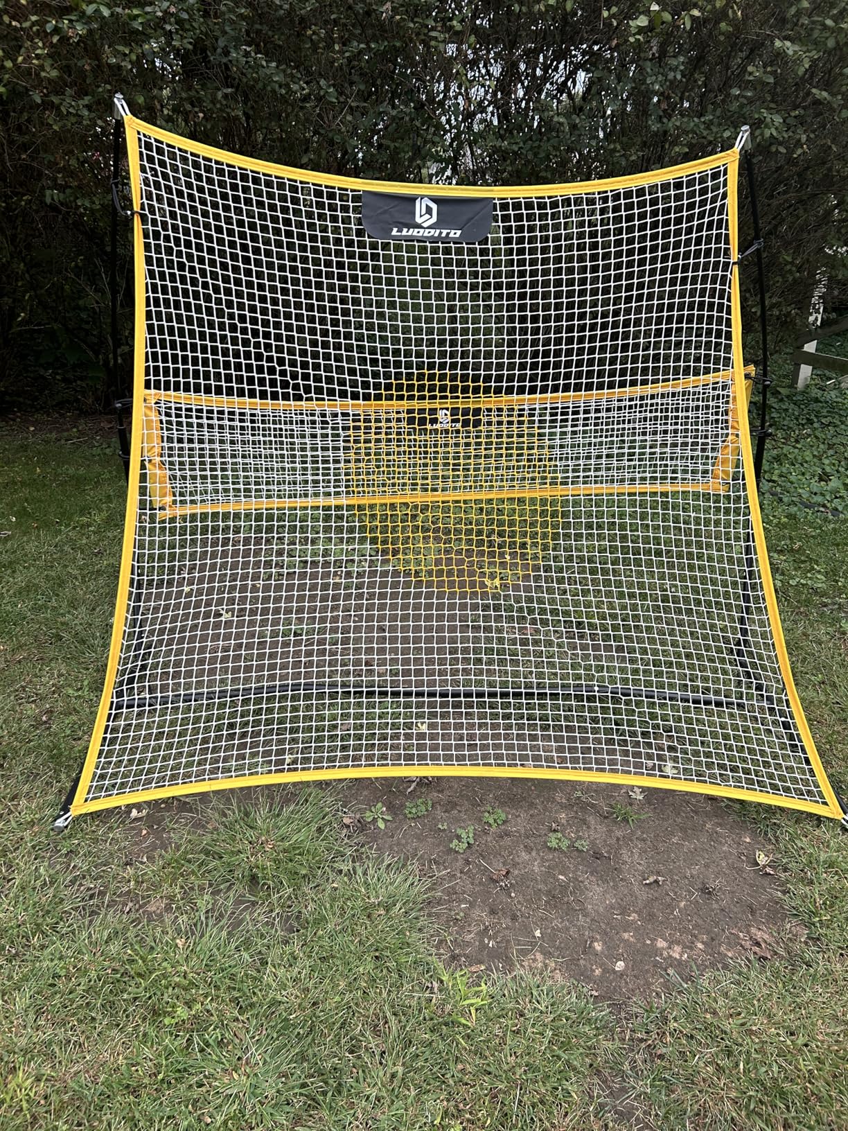 Soccer Rebounder Net, 2-in-1 Soccer Trainer, Soccer Training Equipment for Solo Passing Volley Control Practice, 6'x4.7' Large & 6'x16 Small Soccer Bounce Back Net with Ball, Carry Bag, Cones customer photo 2