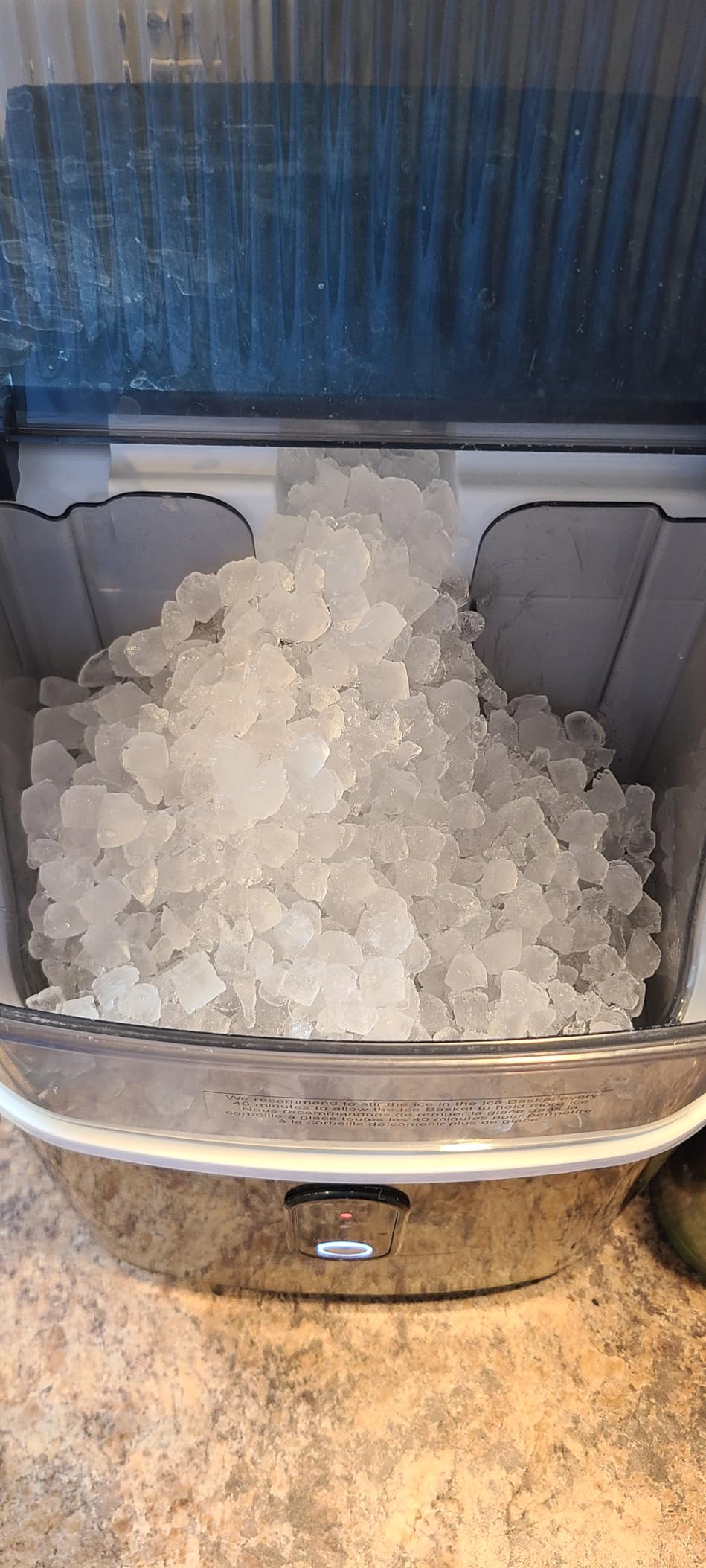 Kismile Nugget Ice Makers Countertop, Portable Ice Machine with Crushed Ice, 35lbs/Day, Self-Cleaning, One-Click Operation for Home Use, Silver customer photo 1