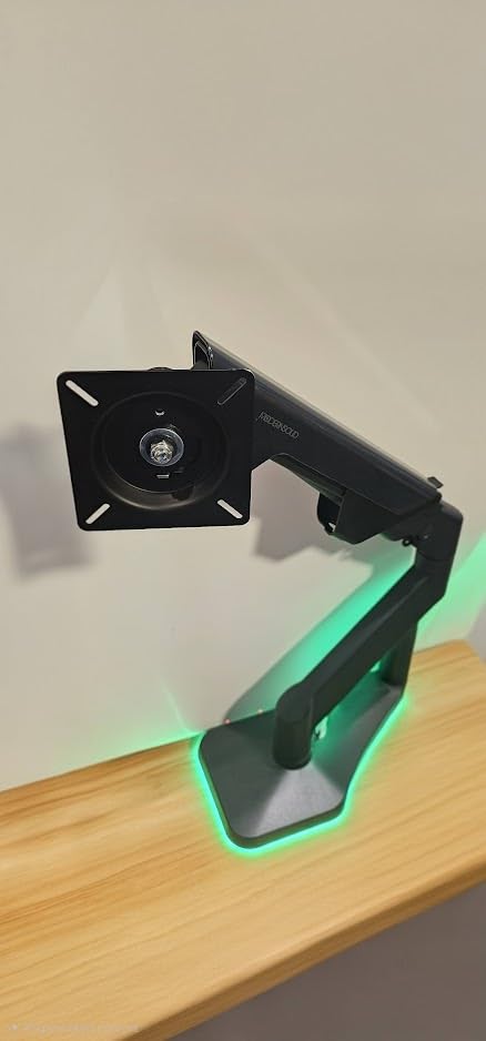 Heavy Duty Monitor Arm Desk Mount for 34-49 Inch Ultrawide Curved Monitors, Supports 14-38 lbs, Gas Spring Ergonomic Full Motion with Cable Management, Red Dot Design Awarded, White customer photo 1