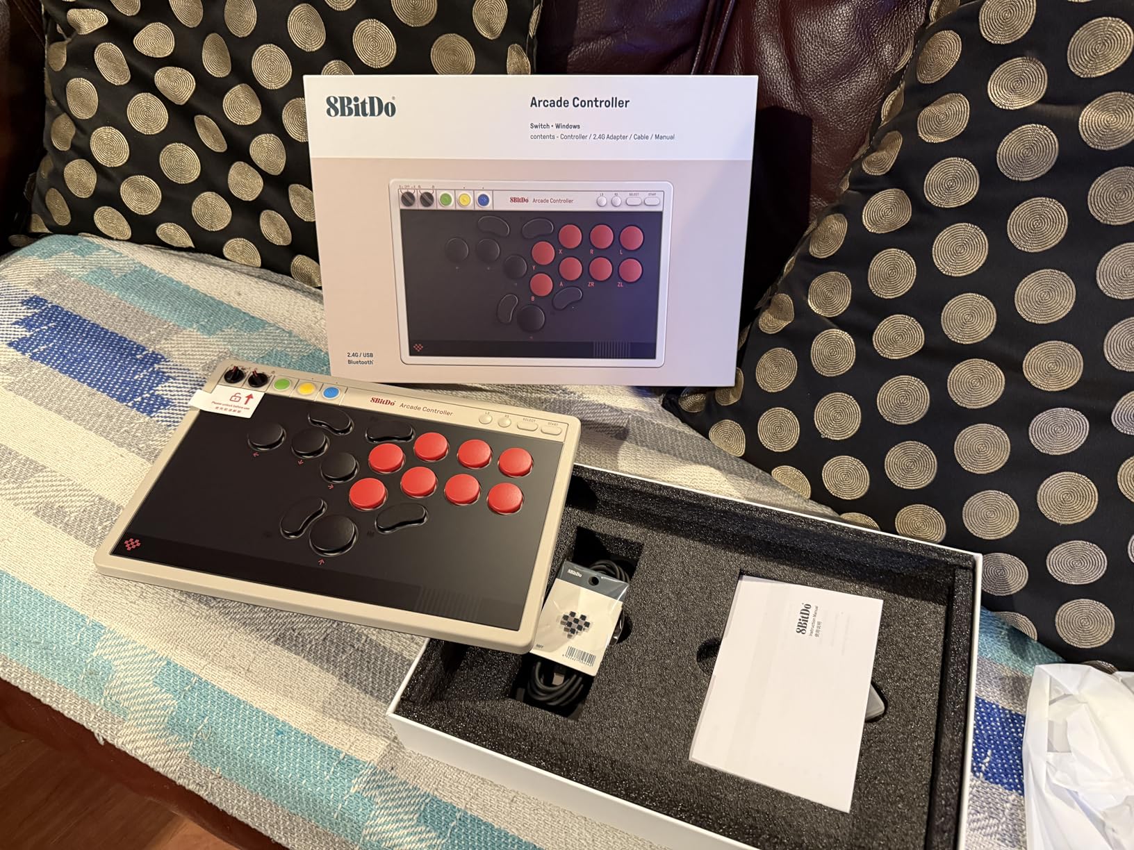 8BitDo All-Button Arcade Controller for Switch/Switch 2 & Windows - Bluetooth, 2.4G, Wired Connectivity, Low-profile Mechanical Switches with fast-mapping customer photo 1