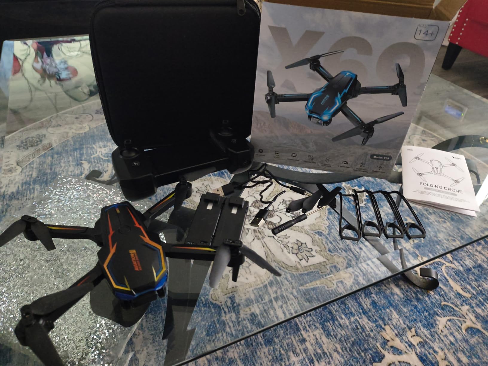 Drone with Camera for Adults, 2K HD FPV Drones with Upgrade Altitude Hold, One-Key Take Off/Landing, Speed Adjustment, Headless Mode, 2 Batteries customer photo 2