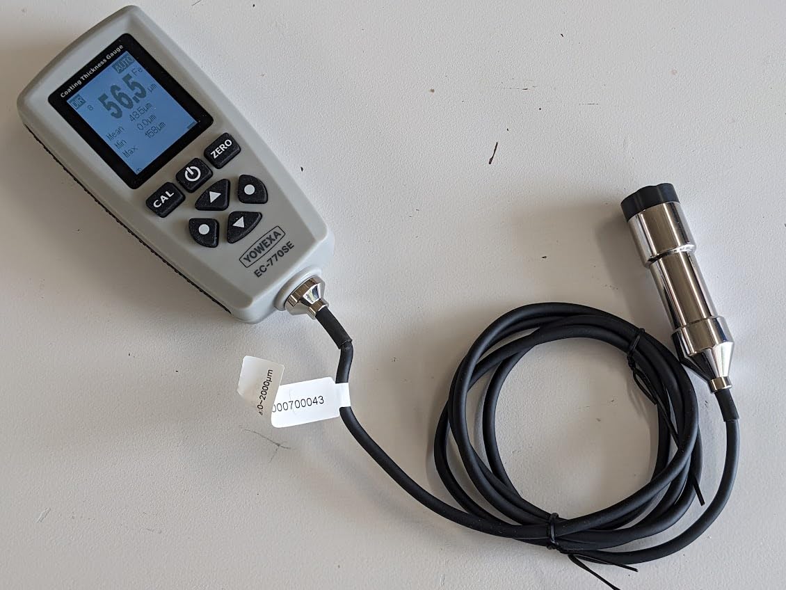 EC-770SE Professional Coating Thickness Gauge with External Probe, Digital Paint Thickness Meter, Auto-Detect Fe/NFe, 0-2000μm Measuring Range, 2000 Reading Memory, USB Data Export customer photo 1