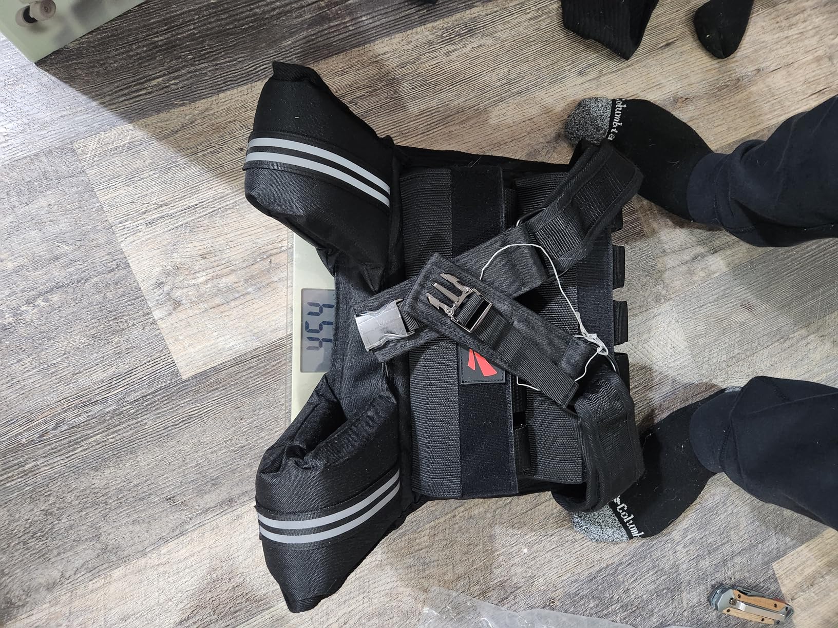 ZELUS Weighted Vest Men, 23/36/45 lb. Weight Vest with 10/16/20 Adjustable Iron Weights for Muscle Building Strength & Functional Training, Weighted Vest for Men with Reflective Strips. customer photo 1