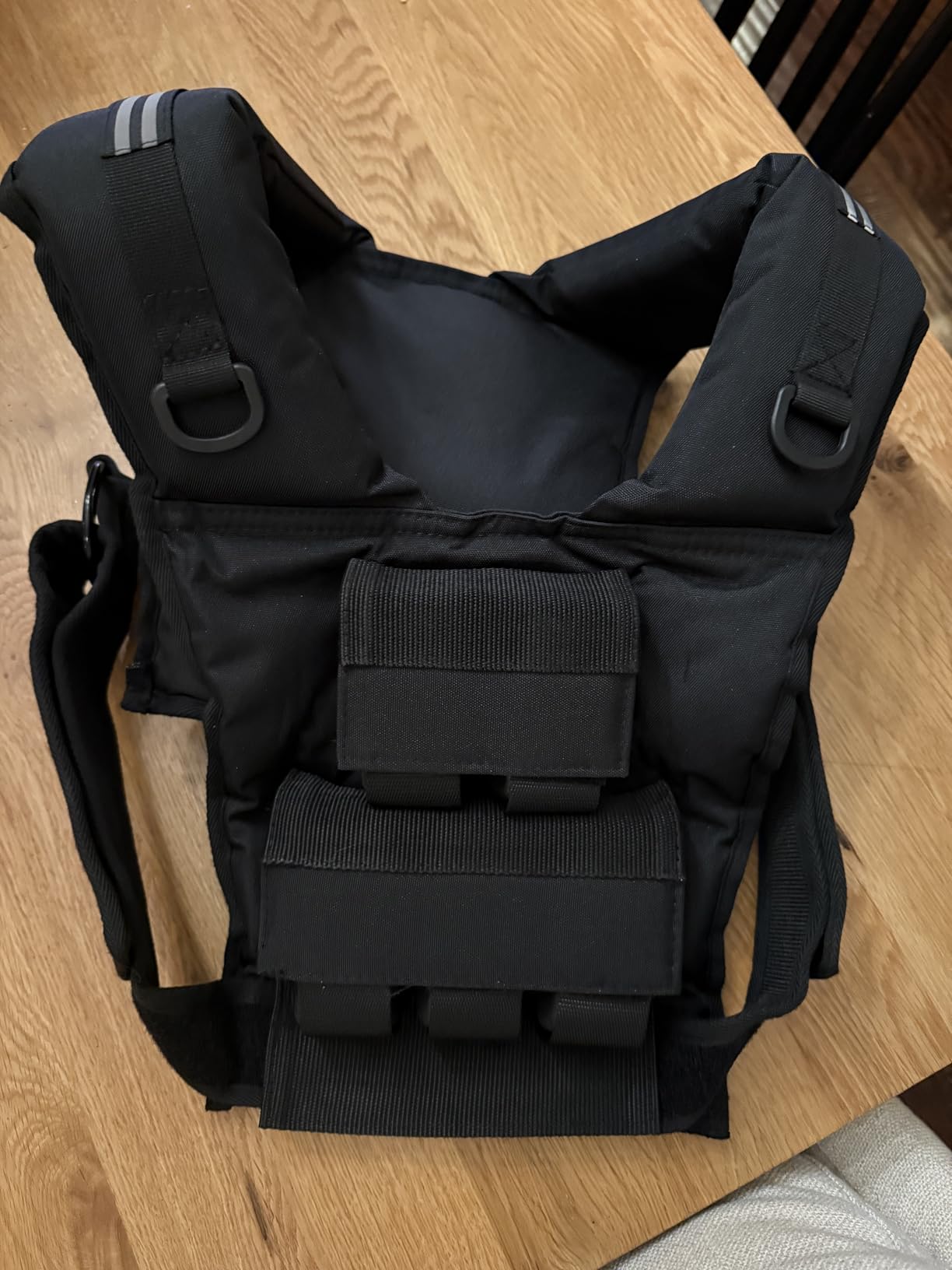 ZELUS Weighted Vest Men, 23/36/45 lb. Weight Vest with 10/16/20 Adjustable Iron Weights for Muscle Building Strength & Functional Training, Weighted Vest for Men with Reflective Strips. customer photo 2