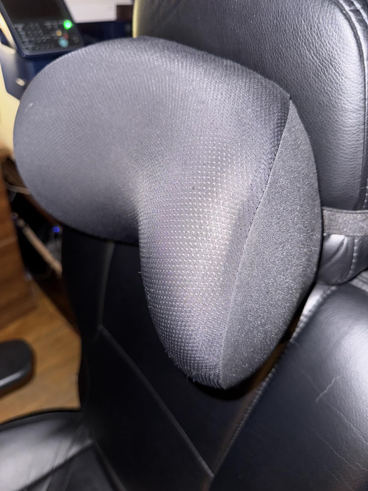 BEBAS Memory Foam Car Headrest Pillow - Breathable Neck Support Pillow for Driving, Universal Fit Cars/SUVs/Tesla/Toyota & Office Chair, Removable Cover (Black, 1-Pack) customer photo 2