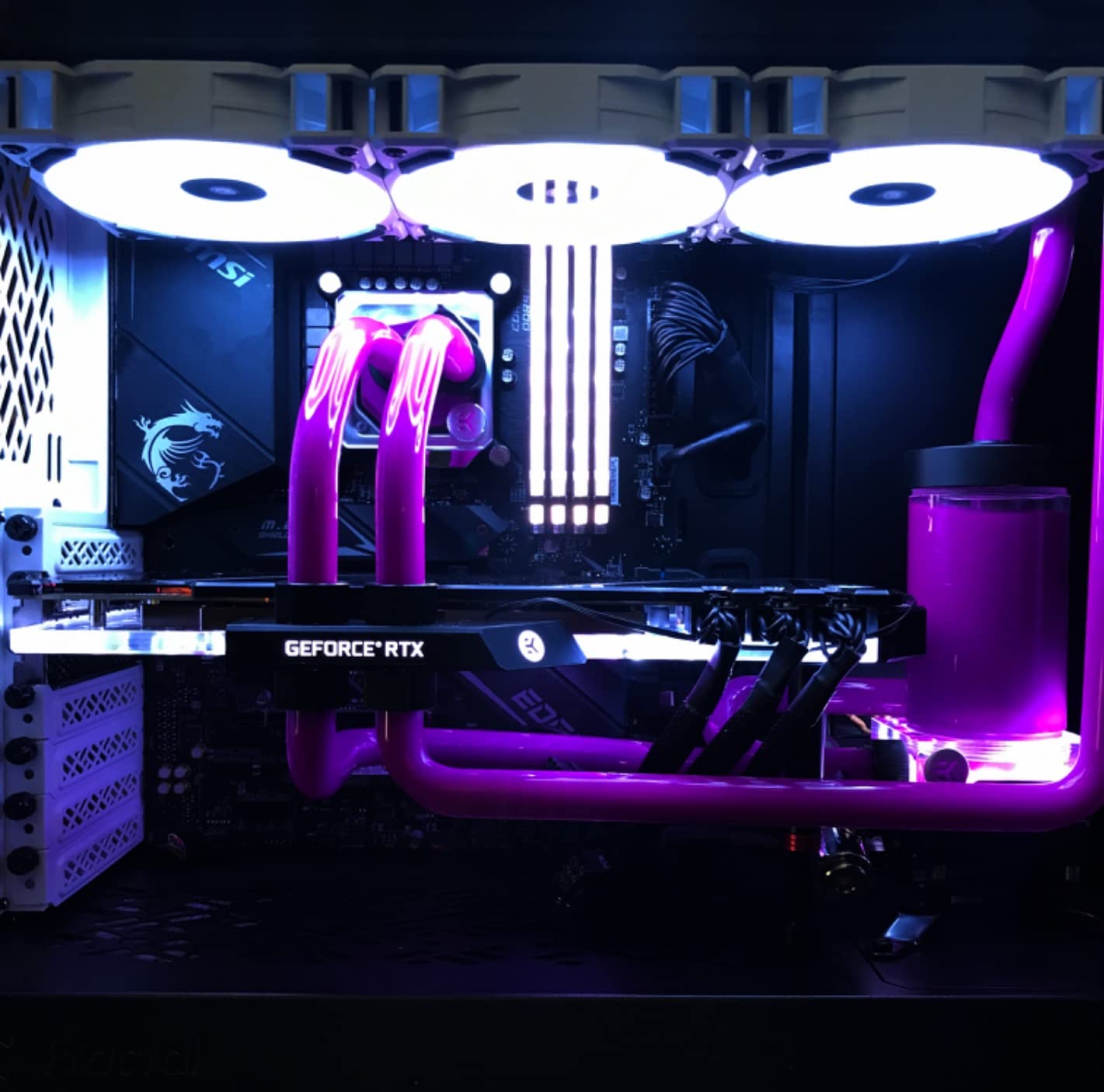 JEYI Vertical GPU Mount, PCIe 5.0/4.0 Riser Cable Mounting Kit for PC Cases, Compatible with E-ATX, ATX Case - Black (Not Include Riser Cable) customer photo 1
