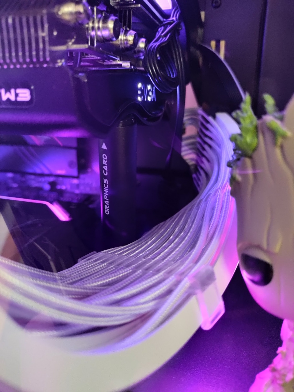 JEYI Vertical GPU Mount, PCIe 5.0/4.0 Riser Cable Mounting Kit for PC Cases, Compatible with E-ATX, ATX Case - Black (Not Include Riser Cable) customer photo 2